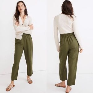 Madewell tapered huston pull-on crop pants